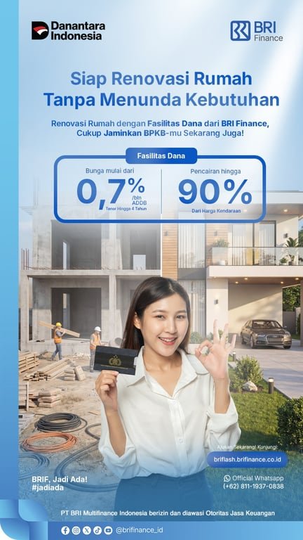 Tangkap Tren Renovasi Hunian,  BRI Finance Perluas Akses Pembiayaan Masyarakat yang Fleksibel