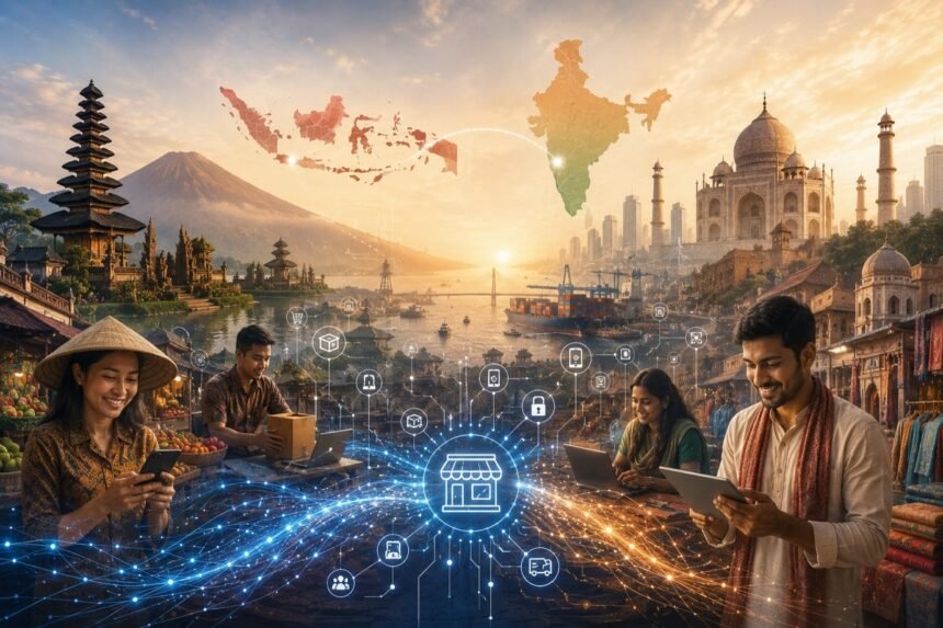 Dua Demokrasi, Satu Ruang Digital Bersama: Makna Kunjungan Modi ke Jakarta bagi Pedagang Kecil dan Konsumen Indonesia