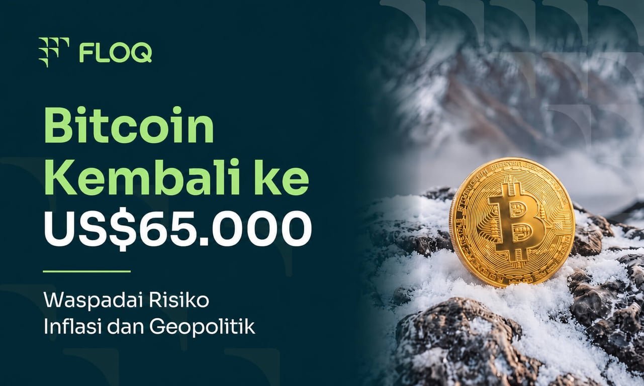 Bitcoin Kembali ke US$65.000, FLOQ Ingatkan Investor Waspadai Risiko Inflasi dan Geopolitik yang Masih Membayangi Pasar