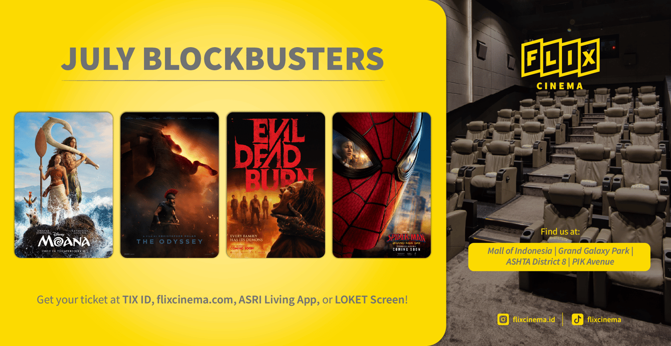 FLIX Cinema Hadirkan Deretan Film Blockbuster Bulan Juli