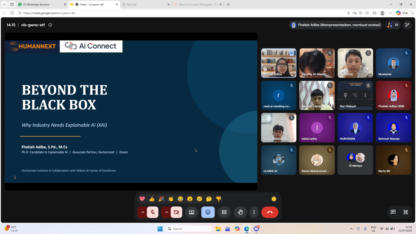 Telkom AI Connect Makassar Dukung Penyelenggaraan Webinar Beyond the Black Box, Kupas Urgensi Explainable AI